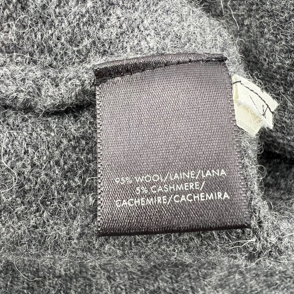 Ann Taylor Gray Wool Cashmere Long Sleeve Bow Sweater Size Medium Petite Womens - Picture 6 of 7